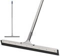 Floor Squeegee Scrubber 55inch Long Stainless Steel Handle with 22inch Wide Silicon Rubber Blade - Perfect Squeegee Broom for Floor Washing and Drying Shower Glass, Marble, Wood Surfaces by MHM