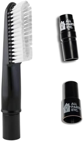 Elongated Universal Dust Brush Attachment, 1.25” Long Dusting Brush Accessories for Shop Vac, Bissell, Nutone, Electrolux, Beam, Eureka & other Central Vacs by ALLPARTSETC
