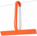 10 Inch Silicone Shower Squeegee for Glass Doors, Streak-Free, Orange by SCOPOW