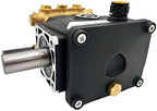 Annovi Reverberi RCA25G25N Solid Shaft N Version Replacement Commercial Pump. 2500 PSI, 2.5 GPM, 170 Bar, 1750 RPM, 24mm Solid Shaft, Forged Brass Head, Aluminum Connection Rods, Triplex Plunger Pump - Image 4