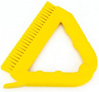 SPARTA Plastic Commercial Grout Brush, Triangle-Shaped Scrub Brush with Scraper and Two Threaded Holes for Attaching Handle (Sold Separately), 9 x 7 x 7 Inches, Yellow, (Pack of 4) - Image 5