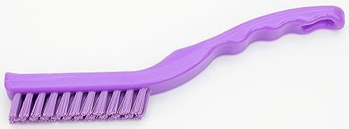 SPARTA Detail Brush Grout Brush, Crevice Brush with Hanging Hole for Bathroom, Kitchens, Countertop, Plastic, 9 Inches, Purple - Image 2