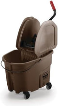Rubbermaid Commercial Products WaveBrake 35 QT Down-Press Mop Bucket and Wringer Combo on Wheels, Brown, for Heavy-Duty Floor Cleaning by RubbermaidCommercialProducts