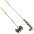 SUNRISE Fryer Brush with Long Handle (Stainless Steel, L and Double Brush) - Image 3
