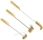 SUNRISE Fryer Brush with Long Handle (Brass, L, Single, and Double Brush) - Image 3