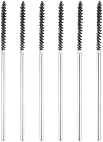 HARFINGTON 6pcs Wire Bore Brush Set 6 Inch Length 5/32 Inch Shank Stainless Steel Bristles Cleaning Brush for Clean Car Part Tube Kitchen Garage by HARFINGTON