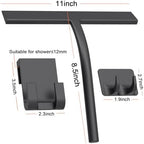 Silicone Shower Squeegee, Black, 11inch - Image 2
