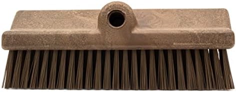 SPARTA 40423EC01 Plastic Floor Scrub Brush, Wall Brush, Equipment Brush with Nonabsorbent Bristles for Industrial Kitchens, Hospitals, Commercial Cleaning, 10 Inches, Brown by SPARTA