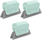 Runsgo Window Track Cleaner, Handheld Cleaning Brush Set, for Window Slides Grooves, Tile Grout Lines, Shutter Slats, Car Ac Vents & Narrow Gaps (Green 3pcs) by Runsgo