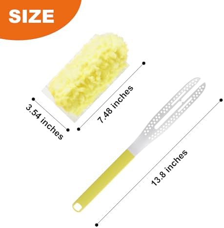 Heavy Duty Duster Refills for Swiffer Duster, 24 Count Yellow Refills with 1 Handle, Disposable Dusters for Cleaning Electronics, Furniture, Blinds - Image 5