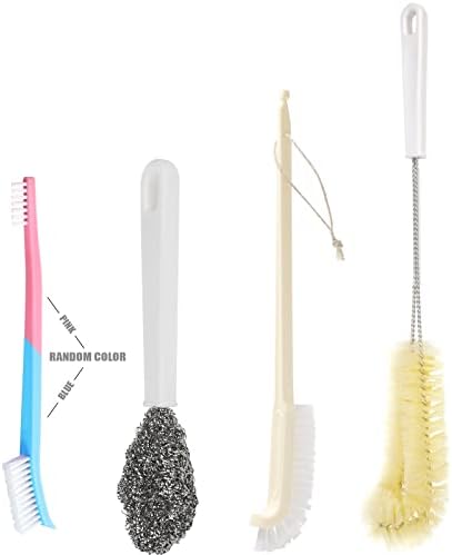 Portable Blender Cleaning Brush Set of 4, Long Handle Bottle Cleaning Brushes with Hanging Holes for Water Bottles, Blender Cups, Lids, Edges and Kitchen Cleanup by OLizee