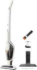 Electrolux Ergorapido Cordless 2-in-1 Vacuum Cleaner with High Suction Power and 180° EasySteer Mobility, 48-Minute Run Time, 2 Power Modes, Satin White by Unknown