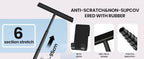Extendable Shower Squeegee for Glass Doors, Shower Cubicle Squeegee Shower Wiper Window Cleaner Squeegee Shower Silicone, Squeegee Shower with 23.5-97 cm Telescopic Rod - Image 4