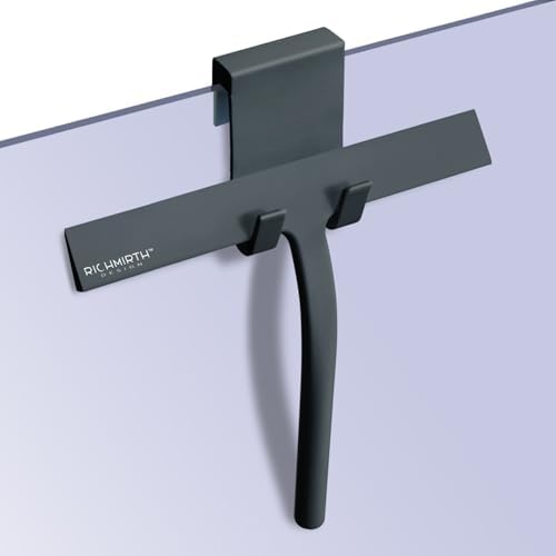 Shower Squeegee for Glass Doors, 9" Inch Width Silicone Rubber Blade Squeegee Window Cleaner Tool Squeegee for Shower Glass Doors Bathroom Mirror Car Window Tile - Gray by RICHMIRTH