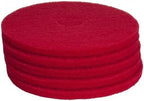 PRO SOURCE Red High Gloss Buffing Pads for Floor Machines: 5 Pack, 17" Diameter by PROSOURCE