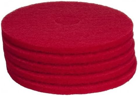 PRO SOURCE Red High Gloss Buffing Pads for Floor Machines: 5 Pack, 17" Diameter by PROSOURCE