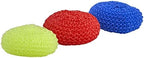 Nylon Scouring Pads-Dish Scrubber, for Dishes, Pots, and Stoves, Durable Mesh Scourers, for Tough Cleaning. Nylon Dish Scrubbers, Pack of 3, Assorted Colors (Superio) by Superio