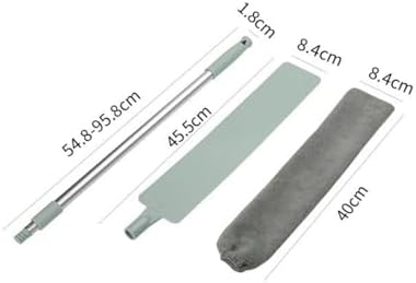 Flexible Long-Handle Microfiber Dust Mop with Reusable Damp Duster & Extension Pole for Home Gap, Under-Appliance, Car & Ceiling Fan Cleaning - Image 6
