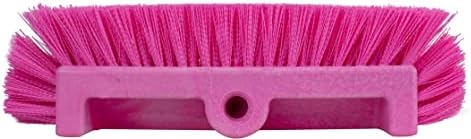SPARTA 40422EC26 Floor Scrub Brush Head, Multi-Level, Dual Surface Plastic Block with Side Bristles, Crimped Polyester, Threaded Handle Hole, Ideal for Wide and Tight Spaces, BPA Free, 12 Inches, Pink - Image 4