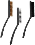 GALPADA Cooktop Cleaning Brush Set 3pcs Wire Brushes for Kitchen Range Hood and Stove Gap for Household Grease Removal and Tight Space Cleaning by GALPADA