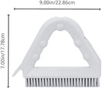 SPARTA Plastic Commercial Grout Brush, Triangle-Shaped Scrub Brush with Scraper and Two Threaded Holes for Attaching Handle (Sold Separately), 9 x 7 x 7 Inches, Yellow, (Pack of 4) - Image 3
