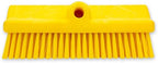 SPARTA 40423EC04 Plastic Floor Scrub Brush, Wall Brush, Equipment Brush with Nonabsorbent Bristles for Industrial Kitchens, Hospitals, Commercial Cleaning, 10 Inches, Yellow by SPARTA