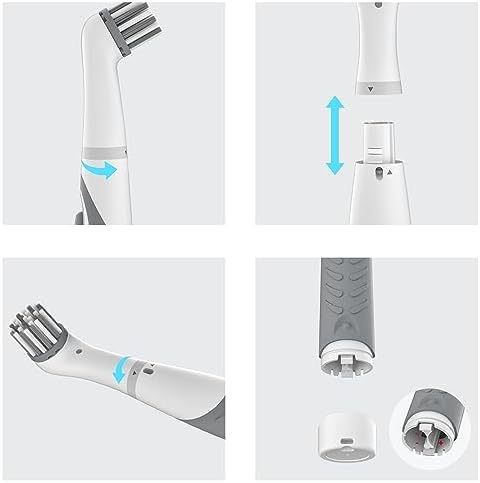 Electric Cleaning Brush with 4 in 1 Multiple Brush Heads, Indoor Household Cordless Motorized Brush for Bathroom Toilet Kitchen Tile Crevice(Grey) - Image 3