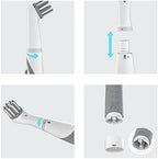 Electric Cleaning Brush with 4 in 1 Multiple Brush Heads, Indoor Household Cordless Motorized Brush for Bathroom Toilet Kitchen Tile Crevice(Grey) - Image 3