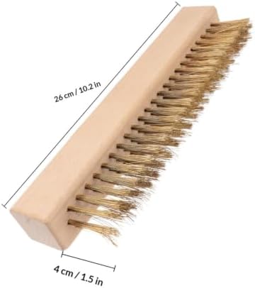 Copper Stove Brush with Wood Handle for Kitchen Oven Cleaning - Image 2