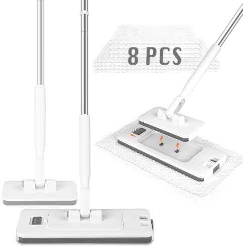 2-in-1 Microfiber Flat Mop, Hands Free Floor Mops for Cleaning by IKIMAKIST