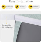 NICETOWN 100% Blackout French Door Curtain with Tie Up Linen Curtains - Image 3
