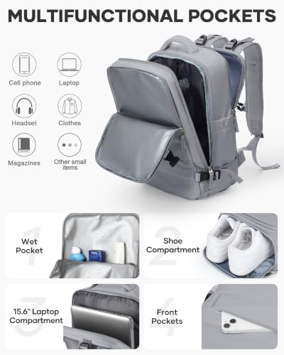 coofay Vacuum Backpack Travel with Pump Vacpack Travel Backpack with Vacuum System Mochila de Viaje Compresion al Vacio Easyvacpack Airbag Backpacks for Traveling Carry on Luggage - Image 5