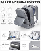 coofay Vacuum Backpack Travel with Pump Vacpack Travel Backpack with Vacuum System Mochila de Viaje Compresion al Vacio Easyvacpack Airbag Backpacks for Traveling Carry on Luggage - Image 5