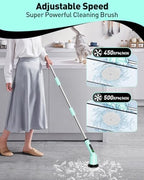 Electric Spin Scrubber, Shower Scrubber Cordless Scrub Brush, Green - Image 3