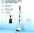Electric Spin Scrubber, Cordless Cleaning Brush Scrubber with 9 Replaceable Brush Heads-3 Adjustable Size, 2 Speeds for Bathroom Bathtub Kitchen Tile Floors - Image 6