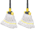 KeFanta 2 Pack Commercial Mop Heavy Duty Industrial Mop with Long Handle,60" Looped-End String Wet Cotton Mops for Floor Cleaning,Home,Kitchen,Office,Garage and Concrete/Tile Floor by KeFanta