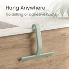dancemoon JustHang Shower Squeegee with Built-in Hook, 10'' Matte Green - Image 5