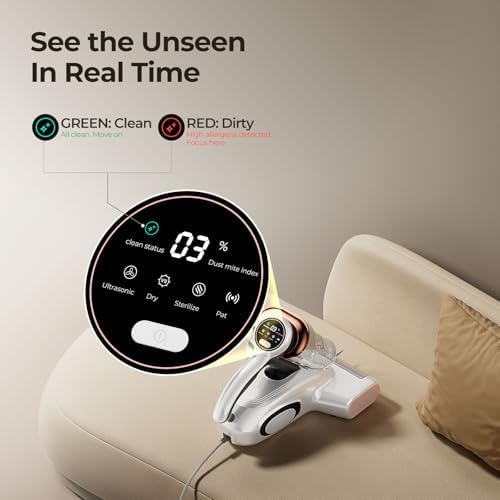 JIGOO J300 Bed Vacuum Cleaner, Dust Sensor, Pet Hair, UV and Heat, Corded - Image 3