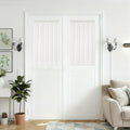 French Small Door Window Curtains 2 Panels Ivory 25 x 40 Inches Long by DUKIYO