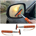 2PCS Car Side Mirror Squeegee, Retractable Vehicle Rear View Mirror Cleaning Wiper for Rainy Foggy Weather, Portable Auto Window Glass Cleaner Squeegee, Universal Fit (Orange) by Unknown