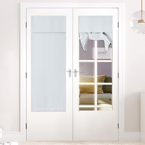 NICETOWN Greyish White Front Door Curtains Thermal Insulated Window Curtain by NICETOWN