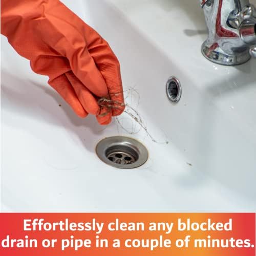 22" Long Sink Drain Brush – Slim Snake Hair Clog Remover Tool for Shower, Tub and Sink - Pipe/Tube Brush for Small Spaces, Drain Cleaning – B113C by FryOilSaver Co. - Image 4