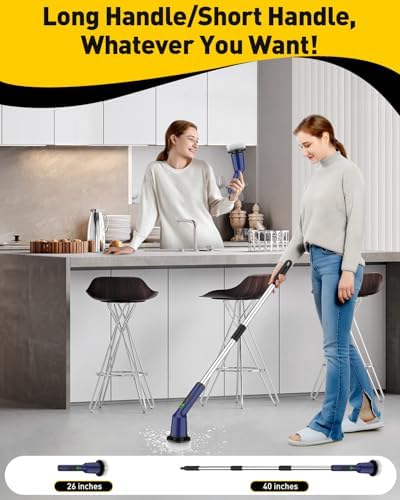 Electric Spin Scrubber for Bathroom, Shower Scrubber with Long Handle - Image 5