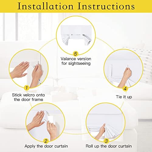 NICETOWN Pure White French Door Sidelight Curtains for Side Window Cover - Image 6