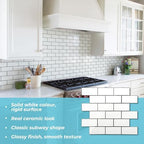 STICKGOO Peel and Stick Backsplash on Subway Tile, Polished White - Image 2