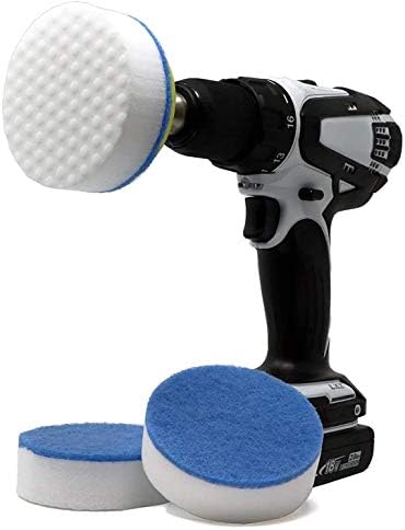 Drill Powered Cleaning Sponges - Magic Eraser with Drill Attachment | High Density Melamine Pads for Bathroom, Kitchen, Grout, Baseboards, Stain Removal | Cordless Power Scrubber Tool by RotoEraser