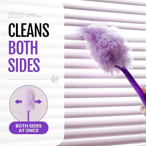 milema Picco 360 Duster, Purple, 1 Short +1 Long Handles, 26 Refills - Image 3