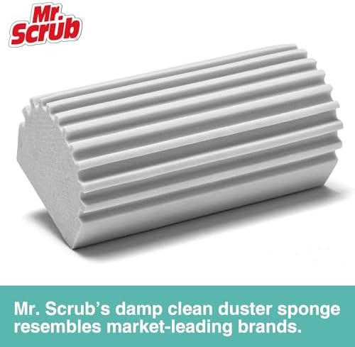 8 Pack Damp Dusting Sponge Duster, Grey Dust Cleaning Sponge, Reusable Household Cleaning Sponge Tool for Blinds, floorboards, Fan Blades, Vents, Glass, Railings, Mirrors - Image 2
