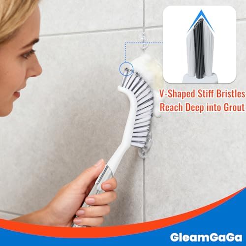 3 Pack Shower Brush for Cleaning, Heavy-Duty Scrub Brush Set for Bathroom - Image 6