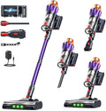 Cordless Vacuum Cleaner for Home, 600W/50KPa Powerful Suction, 60Mins Self-Standing Stick Vacuum with Anti-Tangle Brush & LED Display, Lightweight Handheld Vacuum for Pet Hair, Carpets & Hard Floors by Unknown